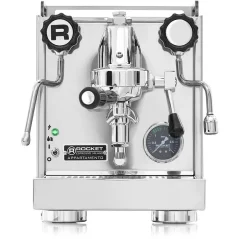 Machine à café expresso manuelle blanche élégante Rocket Appartamento, idéale pour préparer un espresso à la maison.