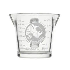 Vasito medidor de vidrio para doble espresso para baristas, de Rhinowares Double Spout Shot Glass.