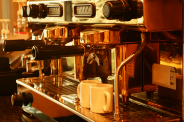 Retro lever coffee machines