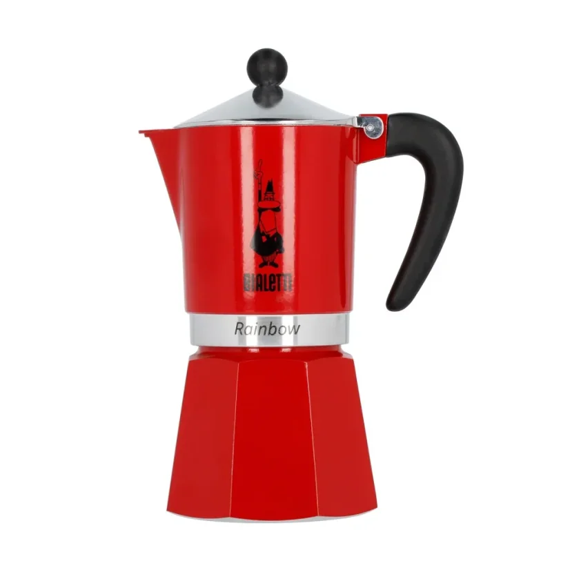 Bialetti Rainbow 6 in red color.
