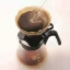 A Hario V60-03 dripper egy elegáns fekete üvegfilterező, amely ideális aromás kávé készítéséhez.