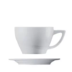 šálka na prípravu kávy o objeme 230 ml s podšálkom