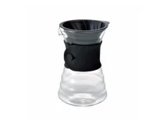 Hario V60 vessel with a capacity of 700 ml and a black rubber grip