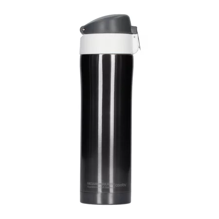 Gobelet thermique blanc Asobu Diva Cup d'une capacité de 450 ml, fabriqué en acier inoxydable, idéal pour voyager.