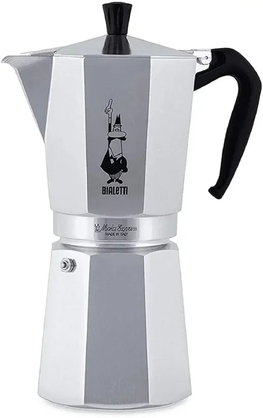 Klasyczny ekspres do kawy Bialetti Moka Express na 12 filiżanek z wysokiej jakości aluminium.