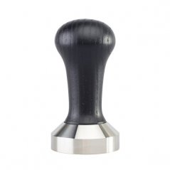 Tamper with 49 mm base for coffee tamping.