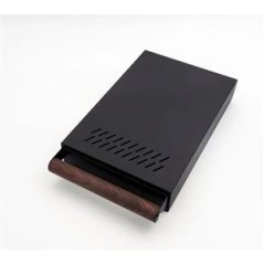 Knock Pro Cub - Stylische Kaffeesatz-Schublade schwarz/nuss