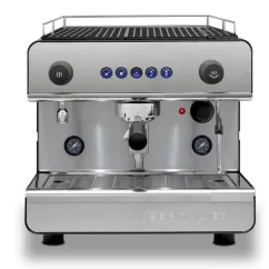 Professional lever coffee machine IBERITAL IB7 Standard 1 group in black finish.
