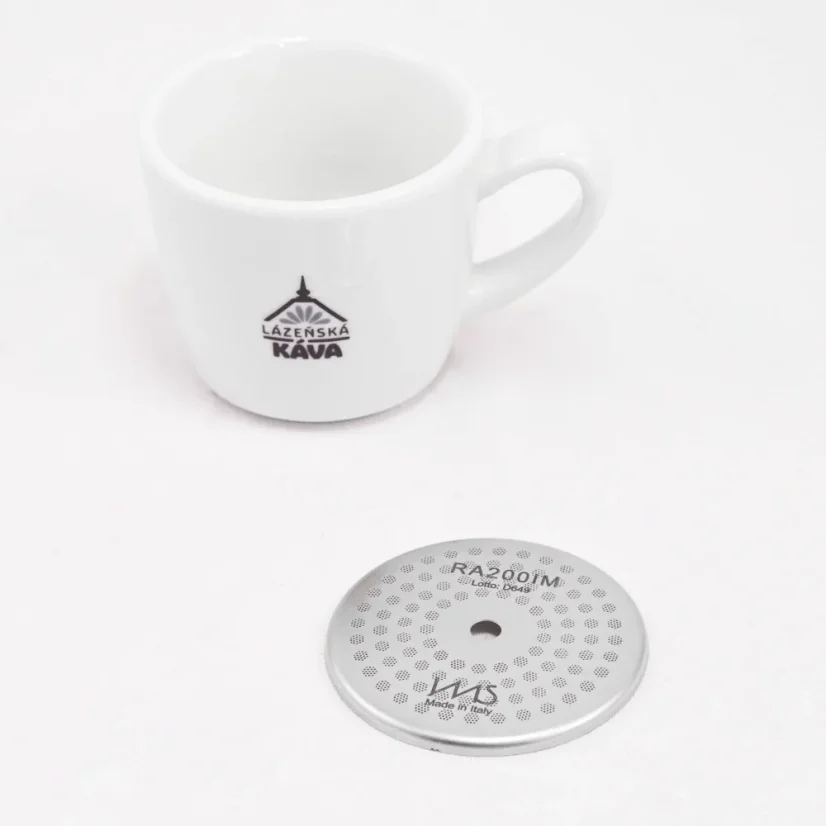 Grilles et douchette pour machine à café IMS modèle RA200IM de 57 mm de diamètre, fabriquées en acier inoxydable.