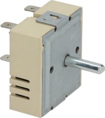 Beige Energie-Regulator an engem rechteckege Gehäus mat Loftungsschlëtzer an enger véiereckeger Well. Beige Energie-Regulator an engem rechteckege Gehäus mat Loftungsschlëtzer an enger véiereckeger Well.