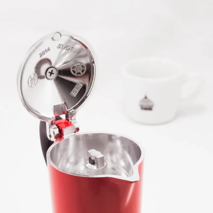 Blick in die Bialetti Rainbow Mokkakanne.