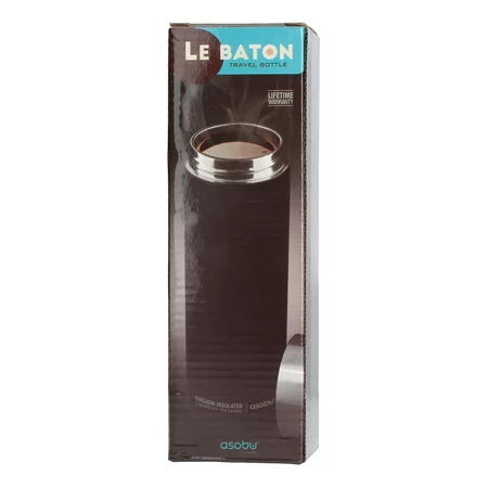 Gobelet isotherme Asobu Le Baton argenté d'une capacité de 500 ml, idéal pour maintenir les boissons à la température souhaitée lors de vos déplacements.