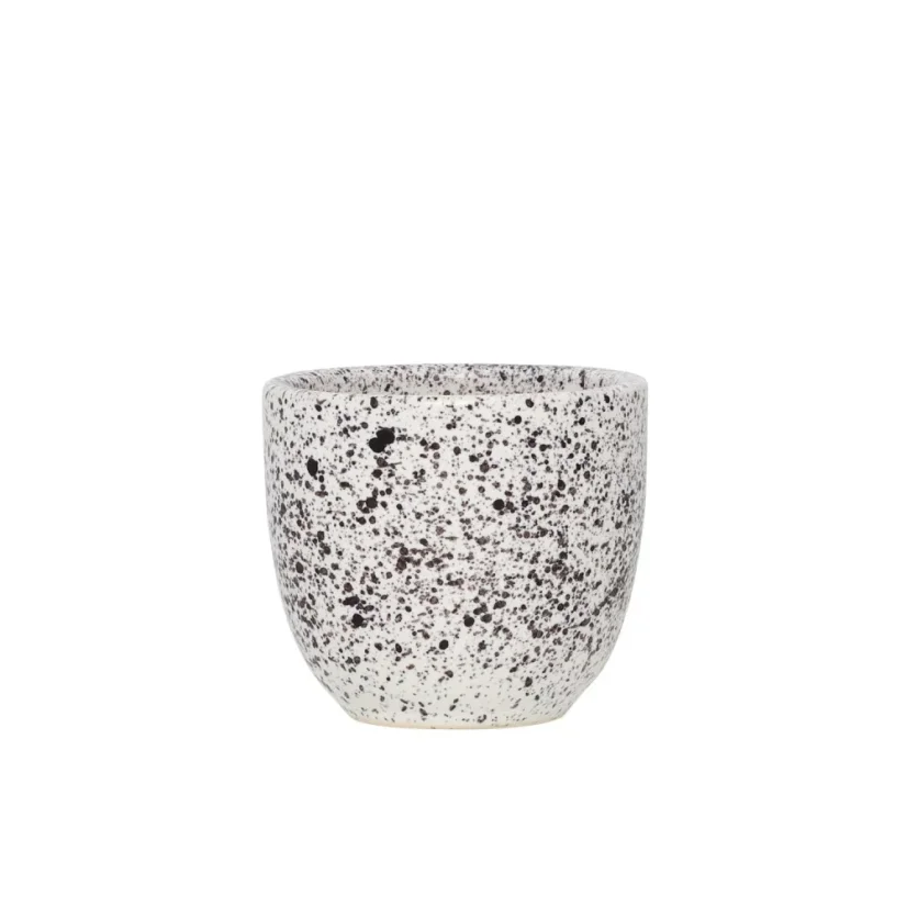 Balto porceliano puodelis Aoomi Mess Mug 04, 80 ml talpos.