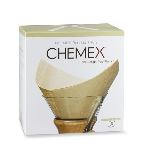 Chemex FSU-100 fir 6-10 Tassen Kaffi natierlech (100 Stéck) Pabeierfilter