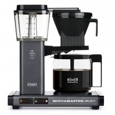Tmavosivý kávovar KBG Select Moccamaster na filtrovanú kávu.