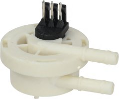 Flowmeter 974-9502-B NSF, ronnen Plastik-Duerchflossmiesser mat Flilekrad bannendran, Konnektor uewen a zwee Stutz ënnen Flowmeter 974-9502-B NSF, ronnen Plastik-Duerchflossmiesser mat Flilekrad bannendran, Konnektor uewen a zwee Stutz ënnen