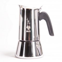 The Bialetti New Venus coffee pot, which can prepare up to 10 cups of coffee.