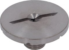 Brühgrupp-Düse ø 30 mm M10x1, Edelstolscheif mat enger Rill an engem Gewandstëft an der Mëtt.