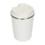 Weißer Asobu Cafe Compact Thermobecher mit einem Volumen von 380 ml, hergestellt aus Edelstahl, ideal für unterwegs.