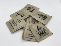 Packages of cane sugar with a logo