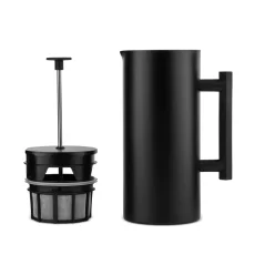 French Press P6 au design élégant noir mat. Capacité de 946 ml. French Press P6 au design élégant noir mat. Capacité de 946 ml.