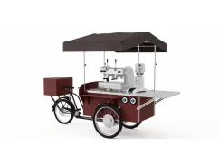 Mobile coffee café on wheels – wooden coffee bike