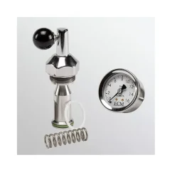 Kit de profilage de pression ECM E61 Flow Control, fabriqué en acier inoxydable, conçu pour un contrôle précis de la pression lors de la préparation du café.