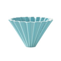 Dripper en céramique Origami M turquoise - dripper en porcelaine japonaise