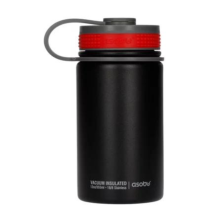 Termohrnček Asobu Mini Hiker s objemom 355 ml v elegantnej čiernej farbe, ideálny na cestovanie.
