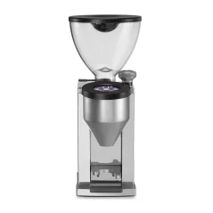 Elektromos Rocket Espresso FAUSTINO kávédaráló krómozott, az elejéről