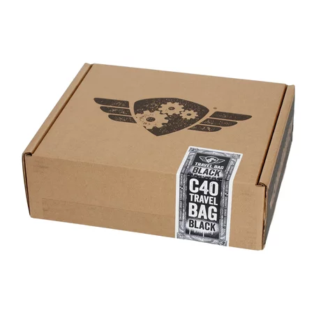 Travel suitcase Comandante C40 in black for safe transport of manual grinders.