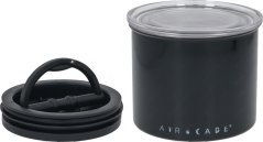 Schwaarz Vakuum-Dose Airscape mat engem duerchsiichtege Kappe an engem separate Diichtungsdeckel mat Grëff.