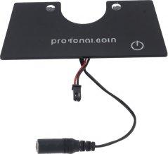 Schwaarz elektronesch Plack fir de Pro-Fondi Evo mat Opdrock, engem Aschaltknäppchen an engem Kabel mat Stecker. Schwaarz elektronesch Plack fir de Pro-Fondi Evo mat Opdrock, engem Aschaltknäppchen an engem Kabel mat Stecker.