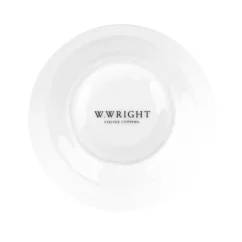 Detail na spodnú stranu bielej porcelánovej misky na cupping o objeme 240ml značky W.Wright