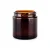 Recipiente de vidrio marrón para guardar café, ideal para mantener el café recién molido fresco.
