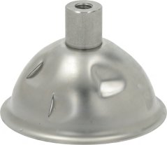 Edelstol-Trichter a Kugelform mat engem Gewëndstutz uewen Edelstol-Trichter a Kugelform mat engem Gewëndstutz uewen