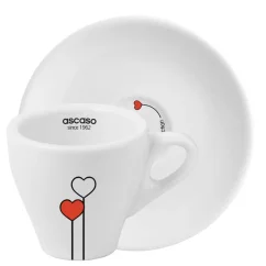 Juego de taza y plato de 180 ml, amor Juego de taza y plato de 180 ml, amor