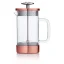 Copper-colored glass French press with a capacity of 350ml