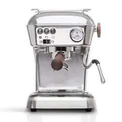 Silberne Espressomaschine Ascaso Dream PID mit Temperatureinstellung. Silberne Espressomaschine Ascaso Dream PID mit Temperatureinstellung.
