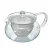 Transparent Hario Chacha Kyusu-Maru tea pot with a capacity of 450 ml.