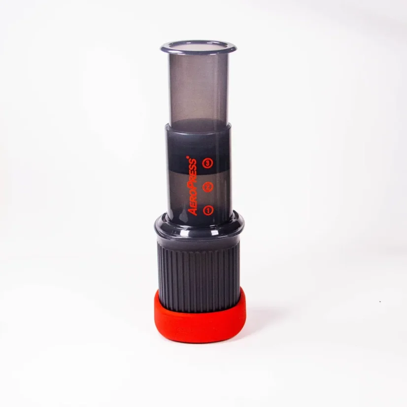 AeroPress Go with a capacity of 240 ml on a white background