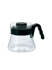 Serveur à café en verre Hario V60-01 d'une capacité de 450 ml, idéal pour préparer du café filtré.
