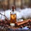 Flacon en verre contenant de l'huile essentielle de clou de girofle 100% naturelle, d'un volume de 10 ml.