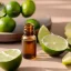 100% naturærlig æterisk olie BIO Lime giver en frisk og energigivende duft, ideel til aromaterapi og kosmetisk brug.