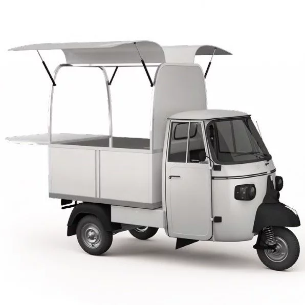 Camión blanco de café Piaggio – cafetería móvil