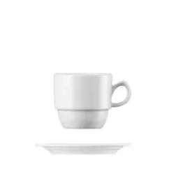 white Mirabell cup for cappuccino preparation