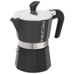 Moka konvička Pedrini Aroma černá na 3 šálky