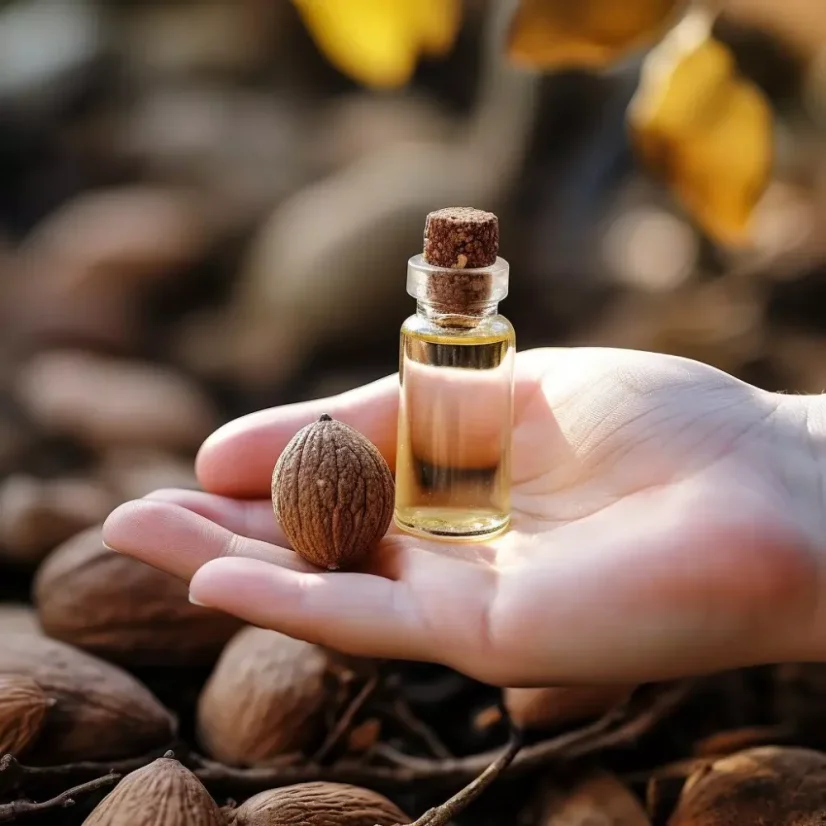 Huile essentielle de pistil de noix de muscade, 100 % naturelle, 10 ml, adaptée aux hommes.