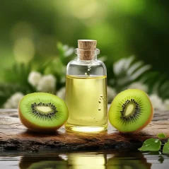Lahvička s 100% prírodným esenciálnym olejom Kiwi, ideálna na použitie v zimnom období, 10 ml.