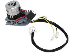Kabelbaum fir programméierbar Ausgëtt, e klengen Elektromotor mat faarwege Drieder a Steckverbindungen.